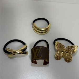 Brand new Louis Vuitton upcycled hair tie/ scrunchie set
